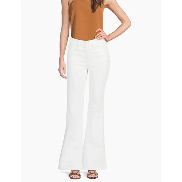$149 Good American GOOD LEGS FLARE Jeans | Sz 10 / 30, White NWT - Picture 3 of 8